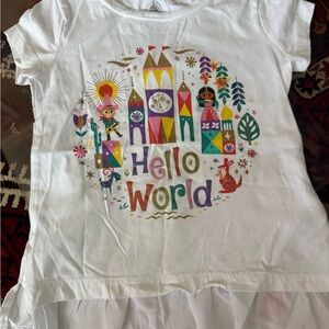 Disney Kids White 'Hello World' T-Shirt